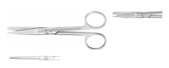 ХІРУРГ. НОЖИЦІ ПРЯМ. Г/Т 130MM